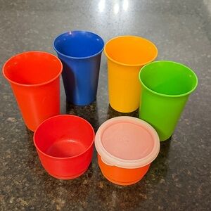Vintage Tupperware Cups and Snack bowls